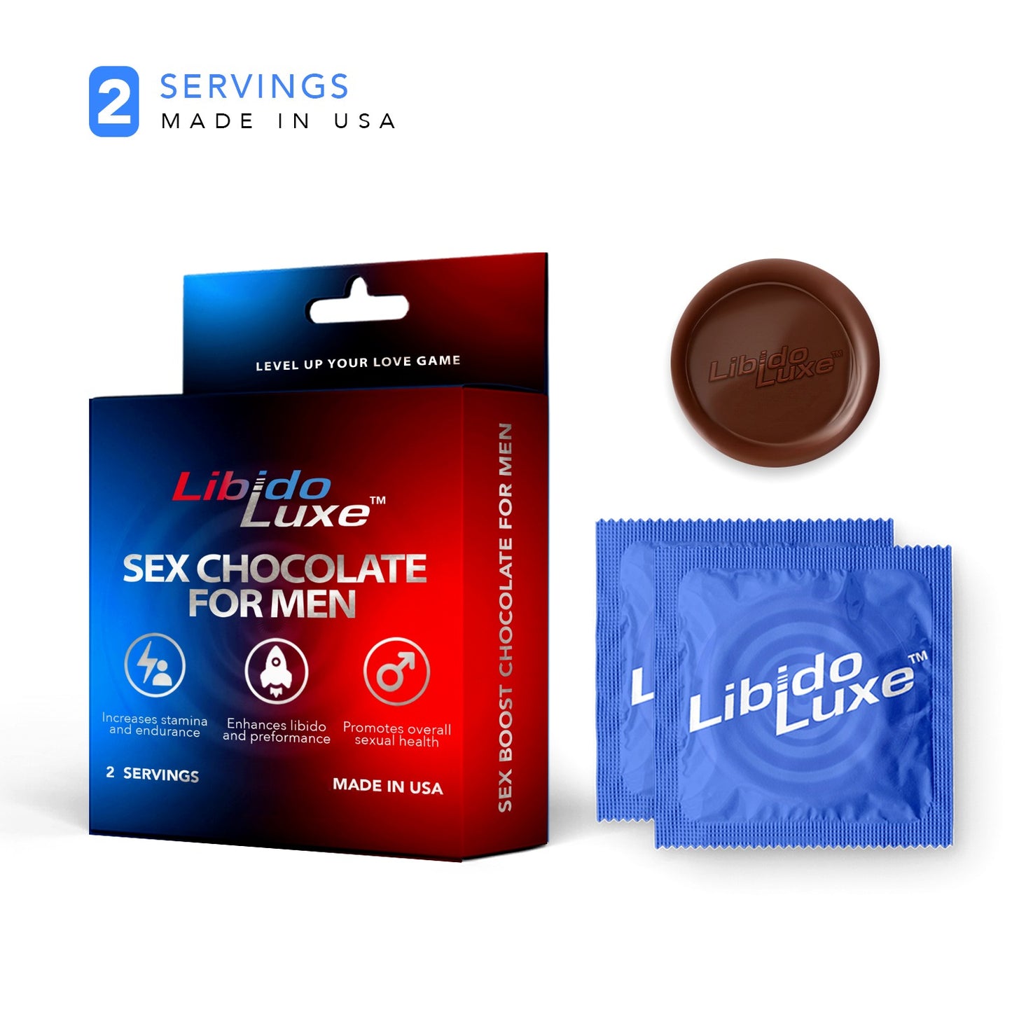 Libido Luxe - Libido Enhancement Chocolate for Men (2 Servings)